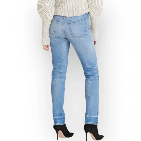 Veronica Beard Ryleigh Patched Slim Straight High  Rise Jeans - Picture 3 of 13